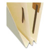 End Tab Classification Folders, Straight Tab, Expands 0.75", 1 Divider, 4 Fasteners, Letter Size, Manila, 200/Box