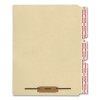 Card Stock Classification Folder Divider, 2 Fasteners, Letter Size, Manila, 100/Box