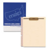 Card Stock Classification Folder Divider, 2 Fasteners, Letter Size, Manila, 100/Box