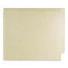 Mylar-Reinforced End Tab Fastener Folders, Straight Tab: Assorted, Expands 0.75", 2 Fasteners, Letter Size, Manila, 50/Box