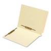 End Tab Fastener Folders, Straight Tab, Expands 0.75", 2 Vertical/Horizontal Fasteners, Letter Size, Manila, 250/Box
