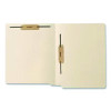 End Tab Fastener Folders, Straight Tab, Expands 0.75", 2 Vertical/Horizontal Fasteners, Letter Size, Manila, 250/Box