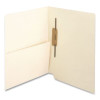 Slash Pocket End Tab Fastener Folders, Straight Tab, 1 Spine-Oriented Fastener, Letter Size, Manila, 50/Box