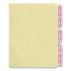 Standard Side-Flap Classification Folder Dividers, 1 Fastener, Letter Size, Manila, 100/Box