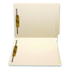 Heavy-Duty Poly-Reinforced End Tab Fastener Folders, Straight Tab, Expands 0.75", 2 Fasteners, Letter Size, Manila, 50/Box