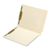 Heavy-Duty Poly-Reinforced End Tab Fastener Folders, Straight Tab, Expands 0.75", 2 Fasteners, Letter Size, Manila, 50/Box