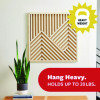 Picture Hanging Strips, X-Large, Removable, Holds Up To 20 Lbs Per 4 Strips, Black, 4 Strip Pairs