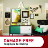 Damage-Free Hanging Picture Hanging Strip Pairs, Holds Up To 5 Lb, Black, 4/Pack