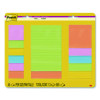 Super Sticky Pads In Energy Boost Colors, (11) Unruled, (2) Ruled, Assorted Sizes/Colors, 45 Sheets/Pad, 13 Pads/Pack