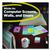 Super Sticky Pads In Canary Yellow, 3 x 3, 90 Sheets/Pad, 10 Pads/Pack