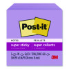 Super Sticky Notes, 3 x 3, Mulberry, 90 Sheets/Pad, 5 Pads/Pack