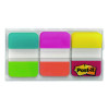 1" Plain Solid Color Tabs, 1/5-Cut, Assorted Colors, 1" Wide, 36/Pack