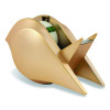 Bird Desktop Tape Dispenser, 1" Core, Metallic Gold
