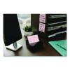 Wave Design Dispenser With Notes, For 3 x 3 Pads, Includes (3) 90-Sheet Simply Serene Collection Colors Pop-Up Pads, Black