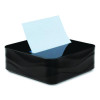 Wave Design Dispenser With Notes, For 3 x 3 Pads, Includes (3) 90-Sheet Simply Serene Collection Colors Pop-Up Pads, Black