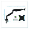 Single Monitor Gas-Spring Mounting Arm, For 13" To 32" Monitors, 360 Degree Rotation, +/-45 Degree Tilt, Black, Supports 20Lb