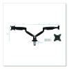 Dual Monitor Gas-Spring Mounting Arm, For 13" To 32" Monitors, 360 Degree Rotation, +/-45 Degree Tilt, Black, Supports 20 Lb