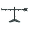 Dual Monitor Desk Stand, For 19" To 32" Monitors, 36.4" x 11" x 18.3", Black, Supports 17.6 Lb