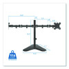 Dual Monitor Desk Stand, For 19" To 32" Monitors, 36.4" x 11" x 18.3", Black, Supports 17.6 Lb