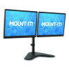 Dual Monitor Desk Stand, For 19" To 32" Monitors, 36.4" x 11" x 18.3", Black, Supports 17.6 Lb