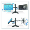 Dual Monitor Desk Stand, For 19" To 32" Monitors, 36.4" x 11" x 18.3", Black, Supports 17.6 Lb