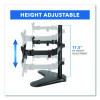 Dual Monitor Desk Stand, For 19" To 32" Monitors, 36.4" x 11" x 18.3", Black, Supports 17.6 Lb