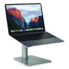 Adjustable Height Laptop Riser, 10" x 10.5" Platform, Silver/Black, Supports Up To 33 Lbs