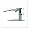 Adjustable Height Laptop Riser, 10" x 10.5" Platform, Silver/Black, Supports Up To 33 Lbs