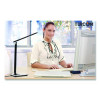 Turcom Relaxalight Dimmable Led Desk Lamp With Usb, Adjustable Neck, 16" To 28.5" High, White