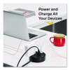 2-Outlet Plus Usb Surge Protector, 2 Ac Outlets/3 Usb Ports, 5 Ft Cord, 500 J, Black