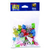 Smiling Face Binder Clips, Small, Assorted Colors, 42/Pack
