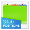 Colorful Poly File Folders, 1/3-Cut Tabs: Assorted, Letter Size, Assorted Colors, 24/Pack