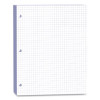 Composition Paper, 3-Hole, 8.5 x 11, 1/4", Quadrille: 4 Sq/In, 500 Sheets/Ream