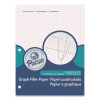 Composition Paper, 3-Hole, 8.5 x 11, 1/4", Quadrille: 4 Sq/In, 500 Sheets/Ream