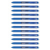 Inkjoy Gel Pen, Retractable, Medium 0.7 Mm, Blue Ink, Blue Barrel, Dozen