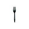 Meadoware Cutlery, Individually Wrapped, Medium Heavyweight Fork, Plastic, Black, 1,000/Carton