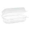 Hoagie Hinged Lid Container, 9 x 5.5 x 3.2, Clear, Plastic, 220/Carton