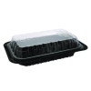 Clearview Mealmaster Chicken Barn, 13.3 x 8.4 x 4, Black/Clear, Plastic, 105/Carton