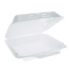 Smartlock Vented Foam Hinged Lid Container, 9 x 9.5 x 3.3, White, 150/Carton