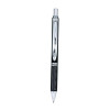 Energel Alloy Rt Gel Pen, Retractable, Medium 0.7 Mm, Black Ink, Black/Aluminum Barrel