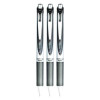 Energel Rtx Deluxe Gel Pen, Retractable, Medium 0.7 Mm, Black Ink, Black Barrel, 3/Pack