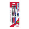 Energel Rtx Deluxe Gel Pen, Retractable, Medium 0.7 Mm, Assorted Ink And Barrel Colors, 3/Pack