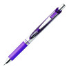 Energel Rtx Deluxe Gel Pen, Retractable, Medium 0.7 Mm, Purple Ink, Purple/Silver Barrel, 3/Pack