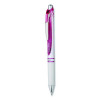 Energel Rtx Deluxe Gel Pen, Retractable, Medium 0.7 Mm, Black Ink, Pearl/Translucent Pink Barrel, Dozen
