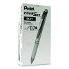 Energel Rtx Deluxe Gel Pen, Retractable, Medium 0.7 Mm, Black Ink, Pearl/Translucent Pink Barrel, Dozen