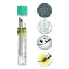Super Hi-Polymer Lead Refill, 0.7 Mm, Hb, Black, 12 Leads/Tube, 3 Tubes/Pack