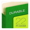 Reinforced File Pocket, 5.25" Expansion, Letter Size, Green