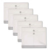 Poly String And Button Envelope, 1.25" Expansion, String/Button Closure, 13" x 10", Clear, 5/Pack