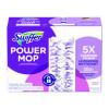 Powermop Mopping Pads, 5.3 x 15.4, White/Purple, 5 Pads/Box