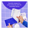 Powermop Mopping Pads, 15.4 x 5.3, White/Purple. 11/Pack